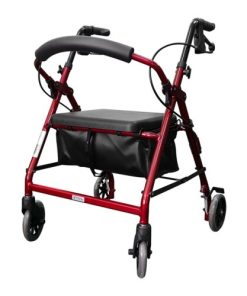 Ellipse 6" Petite Rollator with Handbrakes - Ruby