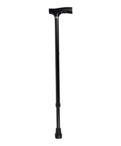 T Handle Walking Stick with Wooden Grip