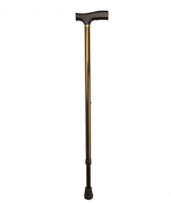 Alternative view of T Handle Walking Stick with Wooden Grip