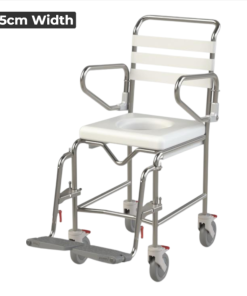 Alternative view of Kcare Transit Mobile Shower Commode with Swingaway Footrests