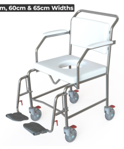 Kcare Transit Mobile Shower Commode with Swingaway Footrests - Image 4