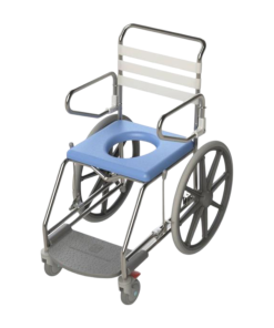 Alternative view of Kcare Shower Commode Self Propelled with Weight Bearing Footplate