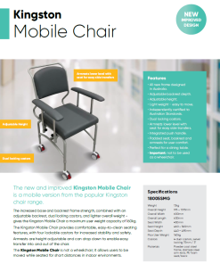 Alternative view of Kingston Mobile Chair with Dropside Arms - Grey