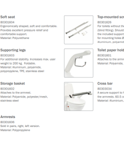 Etac My-Loo Fixed Toilet Seat with Fixed Mounting - Image 7