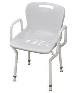 Kcare Shower Chair Heavy Duty with Arms and Plastic Seat