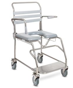 Juvo Mobile Shower Commode Sliding Footplate