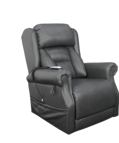 Alternative view of Oslo Minister Lift Chair - Anthracite (Leather)